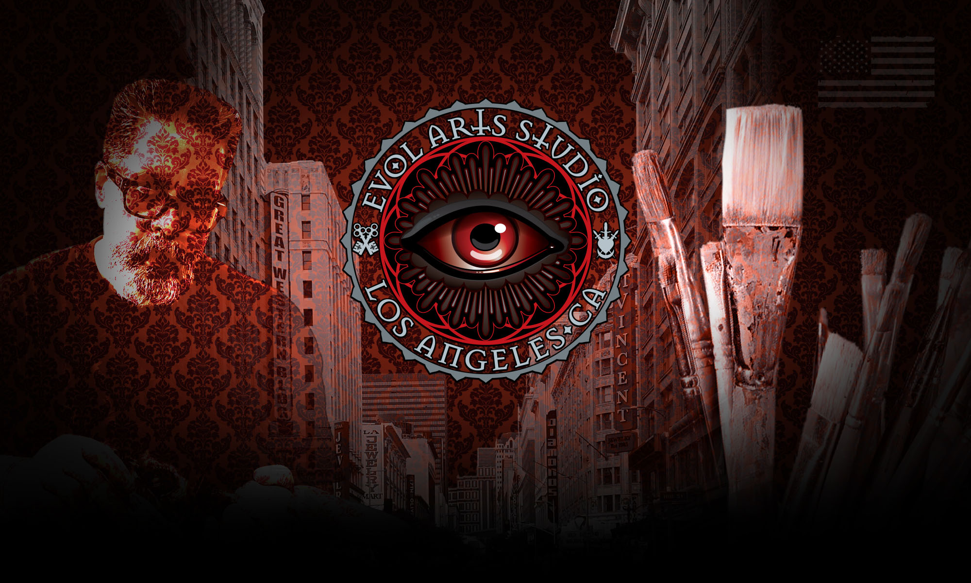 "Evol Arts Logo", "Telephone:"> 424 262 2006